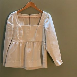 Do+Be cream denim top w/empire waist sz XS NWOT